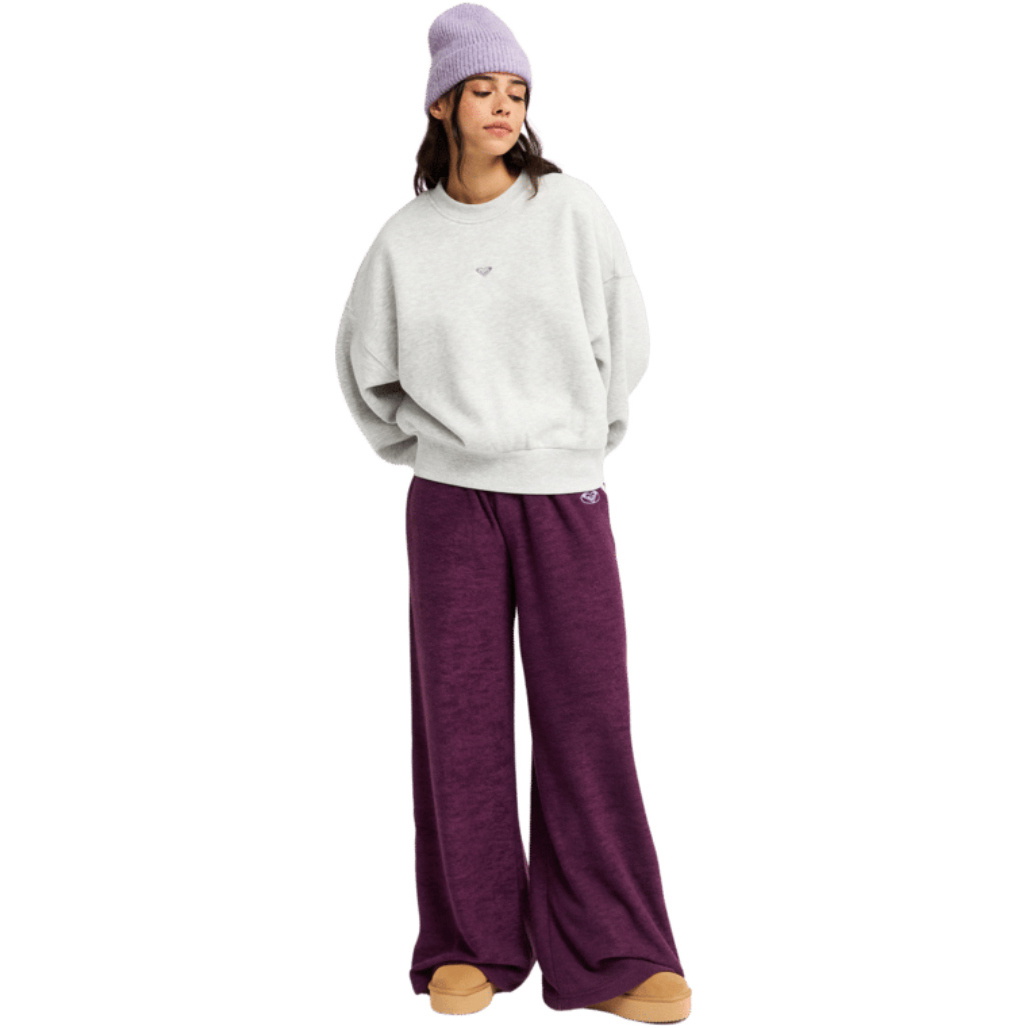 2026 Roxy Womens Solar Rush Relaxed Sweatshirt ERJFT05138 - Light Grey Heather